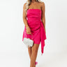 Divine Life Satin Dress In Fuchsia Image - 1