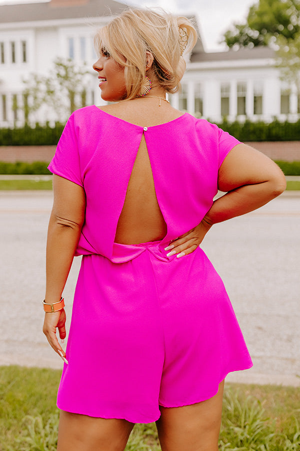 Classy And Confident Romper In Fuchsia Curves Image - 5