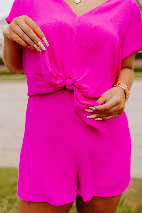 Classy And Confident Romper In Fuchsia Curves Image - 3