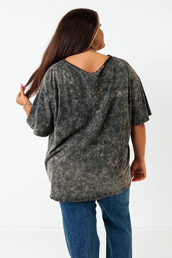 Nashville Nightlife Mineral Wash Shift Tee In Vintage Black Curves Image - 5