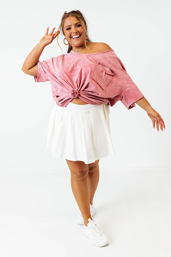 Nashville Nightlife Mineral Wash Shift Tee In Blush Curves Image - 1