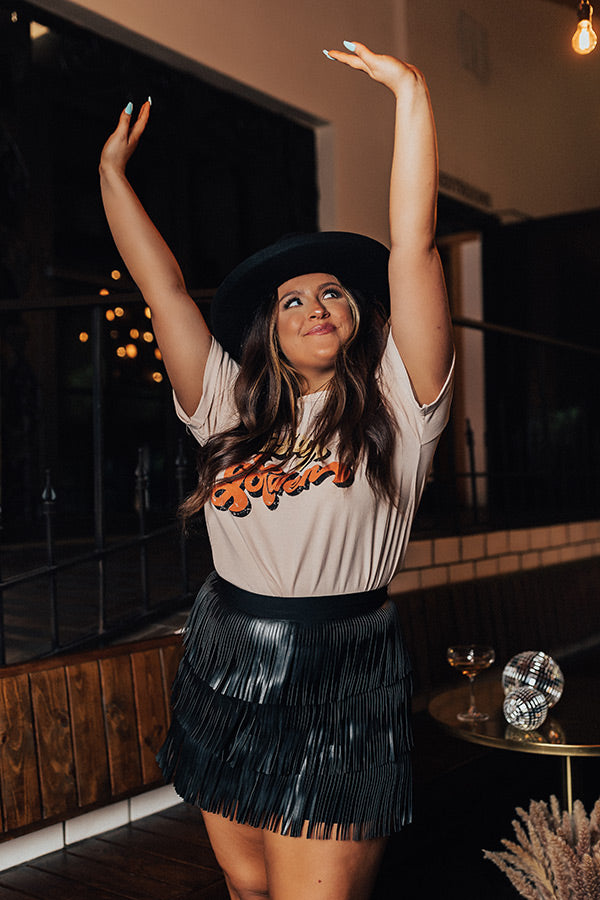 Stay Golden Graphic Shift Tee Curves Image - 4