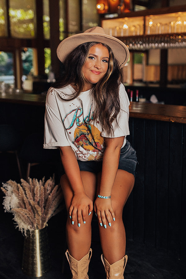 Rodeo World Championship Distressed Boyfriend Tee Curves Image - 2