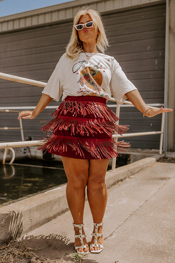 Rodeo World Championship Distressed Boyfriend Tee Curves Image - 1