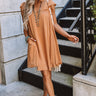 Candid Feelings Shift Dress In Camel Image - 1