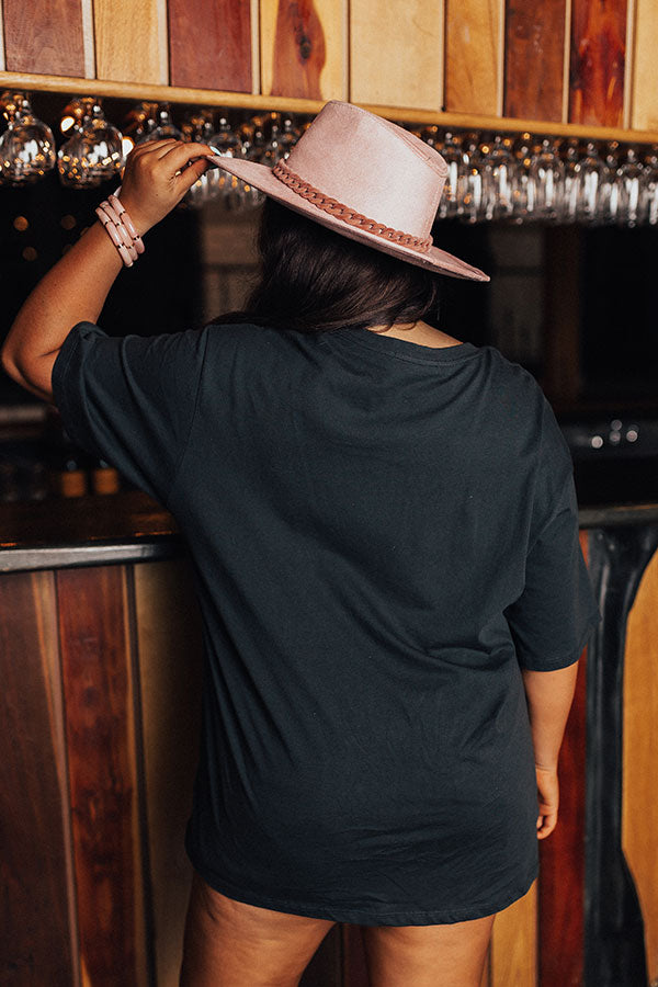 Dreamer Eagle Distressed Boyfriend Tee In Vintage Black Curves Image - 1