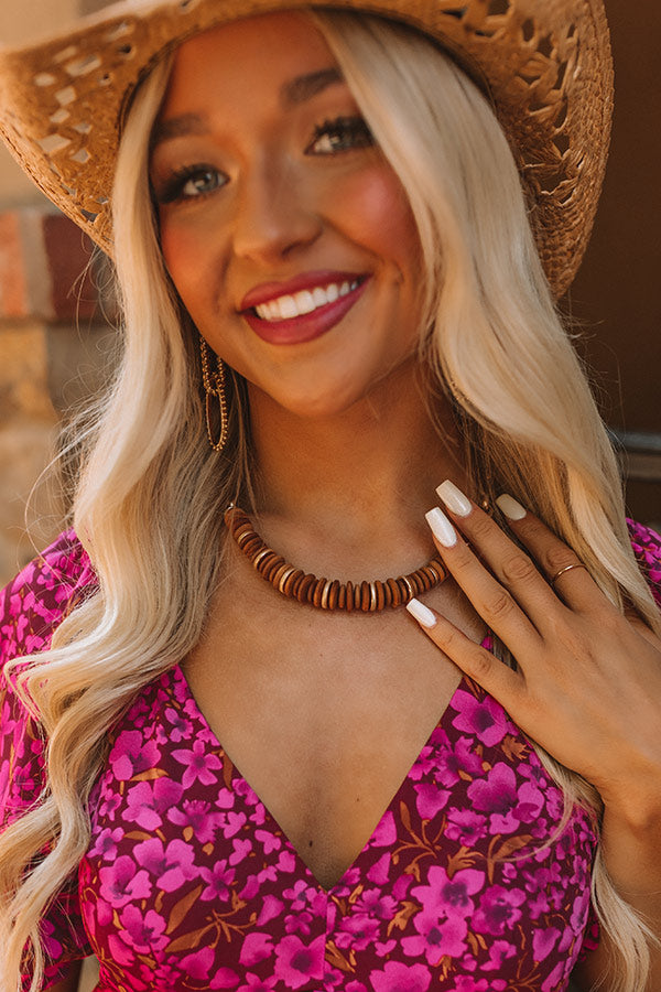 Tropical Waters Necklace In Brown Image - 1