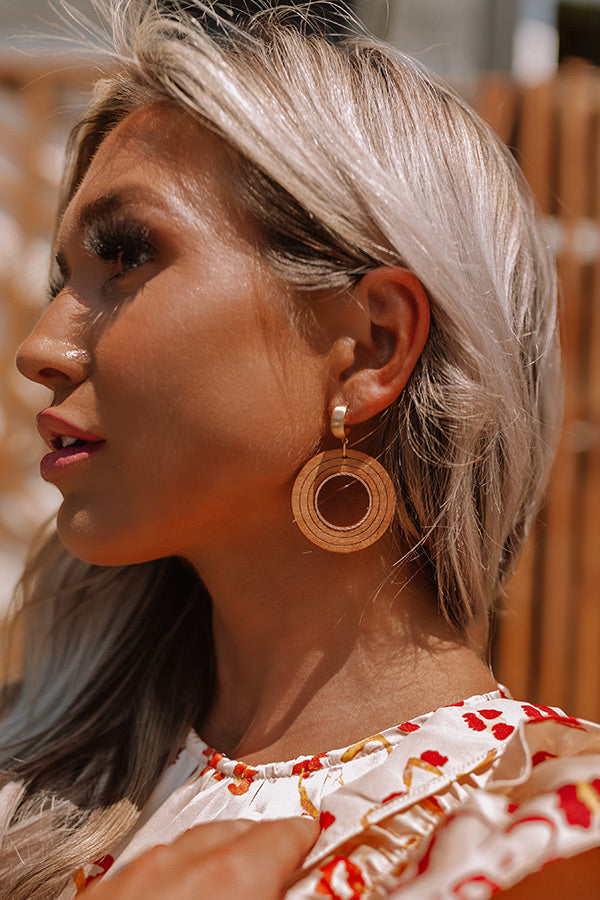 Made For Vacay Earrings In Brown Image - 2