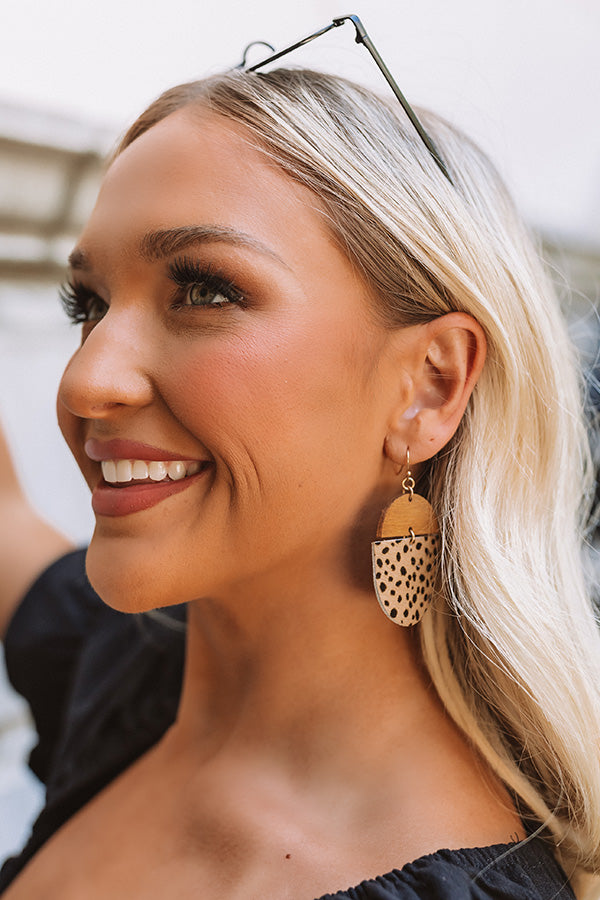 Candid Take Cheetah Print Earrings Image - 1