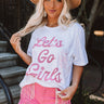 Let's Go Girls Graphic Oversized Tee Image - 1