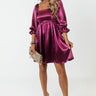 Address The Room Babydoll Dress in Purple Image - 1
