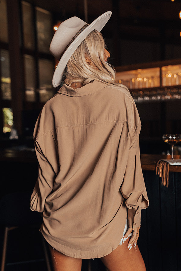 Making PR Moves Button Up In Khaki Image - 5