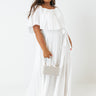 Ticket To Love Pleated Maxi In White Curves Image - 1