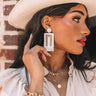 Malibu Pier Beaded Earrings In White Image - 1