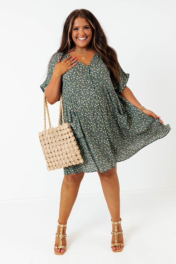 Garden Lovely Babydoll Dress In Olive Curves – Impressions Online Boutique