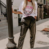 Austin Nights Faux Leather Pants In Black Image - 1