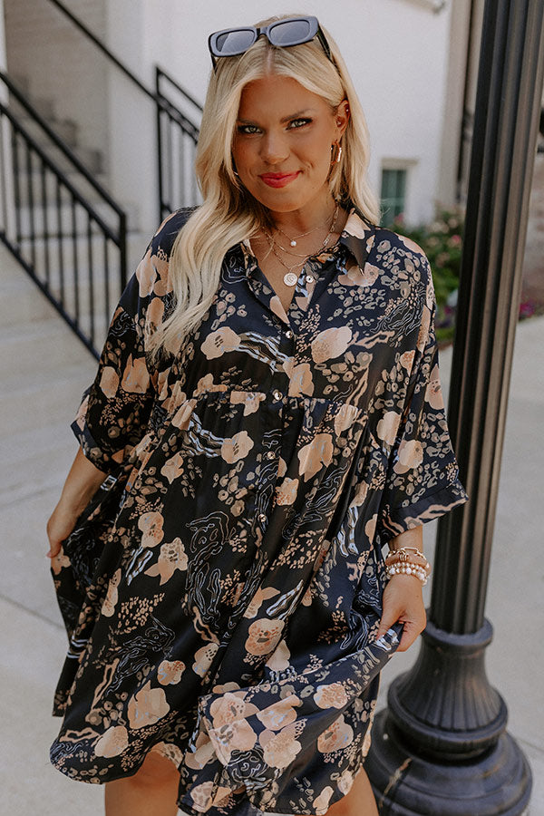 Never Looked Over Tunic Dress In Black Curves Image - 2