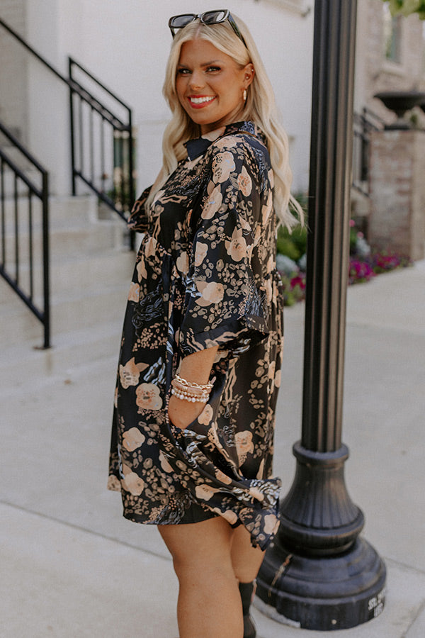 Never Looked Over Tunic Dress In Black Curves Image - 4