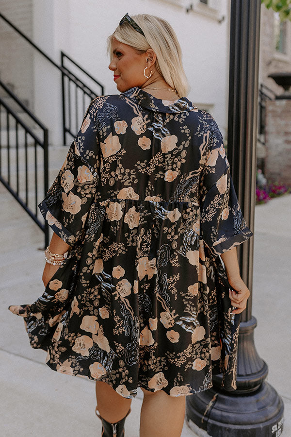 Never Looked Over Tunic Dress In Black Curves Image - 5