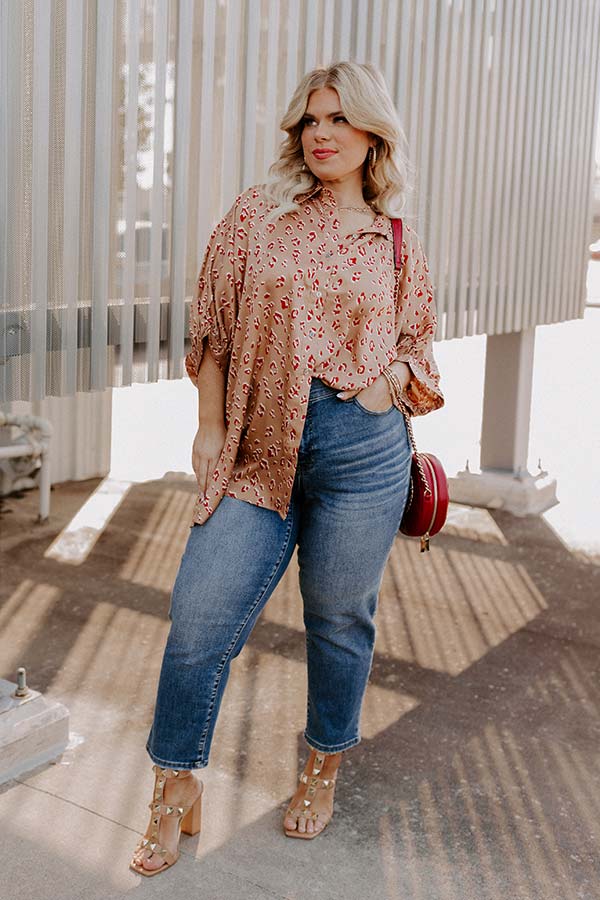 Dream And Dance Shift Top In Iced Latte Curves Image - 1