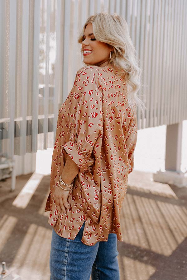 Dream And Dance Shift Top In Iced Latte Curves Image - 4