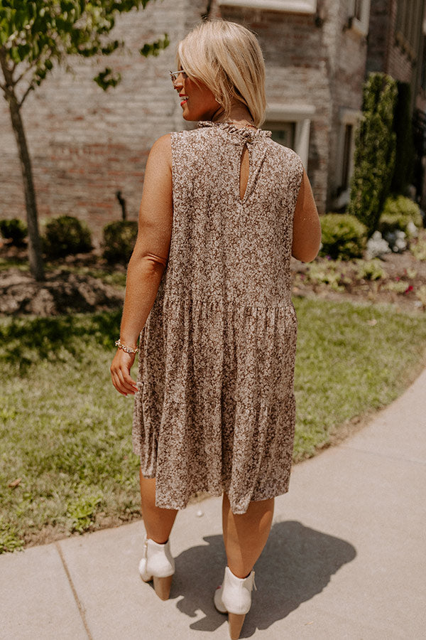 Lifelong Memories Floral Shift Dress In Chestnut Curves Image - 4