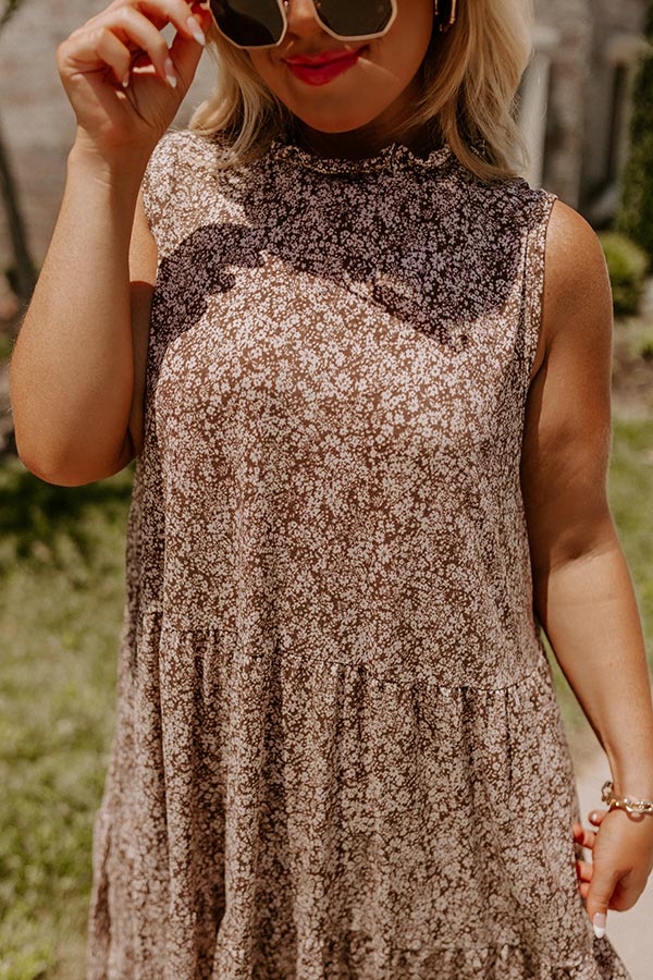 Lifelong Memories Floral Shift Dress In Chestnut Curves Image - 5
