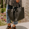 Next One Up Faux Leather Tote In Black Image - 1