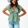 Share The Love Babydoll Top In Pear Image - 1