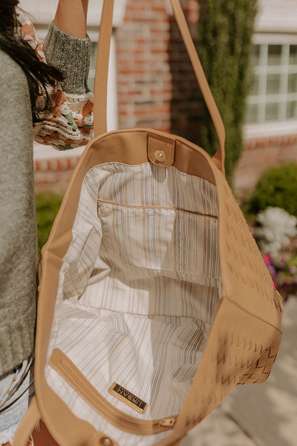 Boston Market Faux Leather Tote In Iced Mocha Image - 4