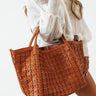 Next One Up Faux Leather Tote In Maple Image - 1