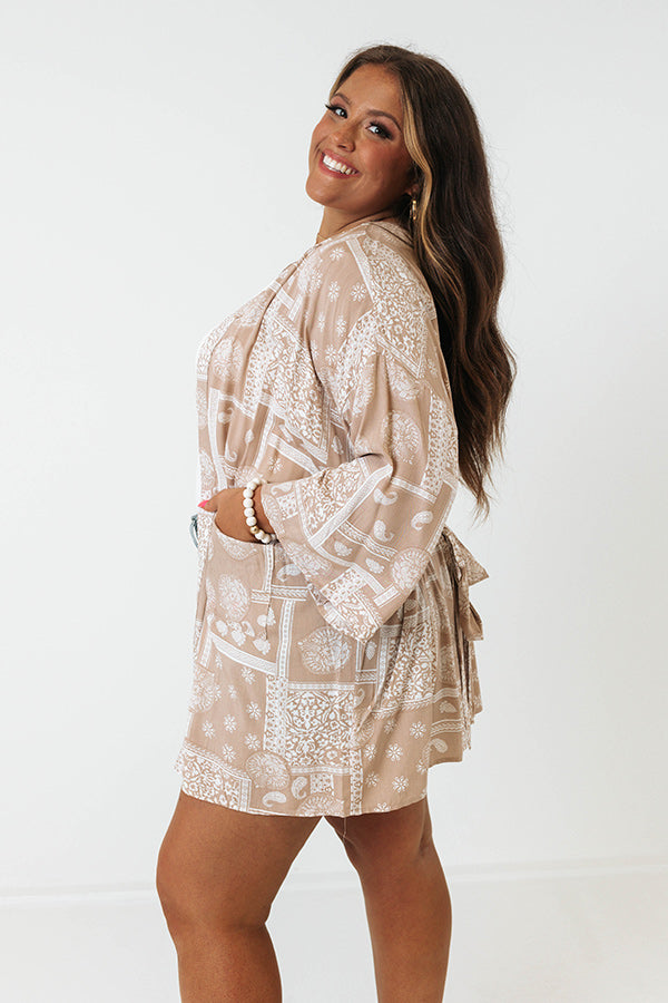 Dawn Of Time Paisley Overlay In Iced Latte Curves Image - 4