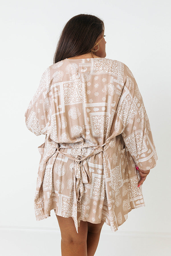 Dawn Of Time Paisley Overlay In Iced Latte Curves Image - 3