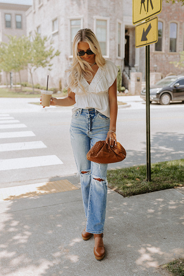 Share The Love Babydoll Top In Cream Image - 5