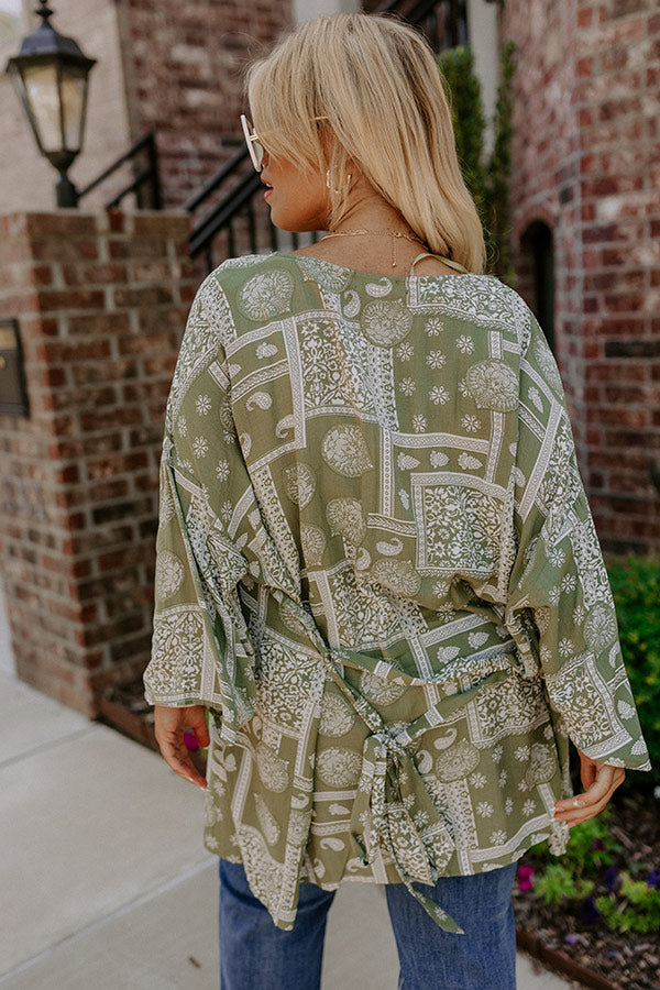 Dawn Of Time Paisley Overlay In Sage Curves Image - 3