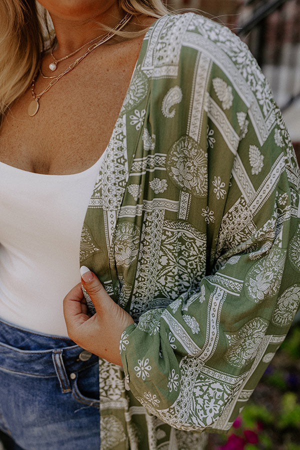 Dawn Of Time Paisley Overlay In Sage Curves Image - 4