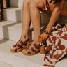 The Arissa Faux Leather Heel In Chestnut Image - 1