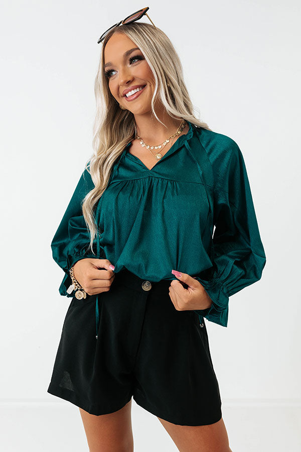 Really Dreamy Shift Top In Teal Image - 2