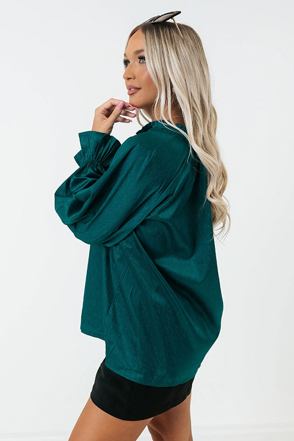 Really Dreamy Shift Top In Teal Image - 4