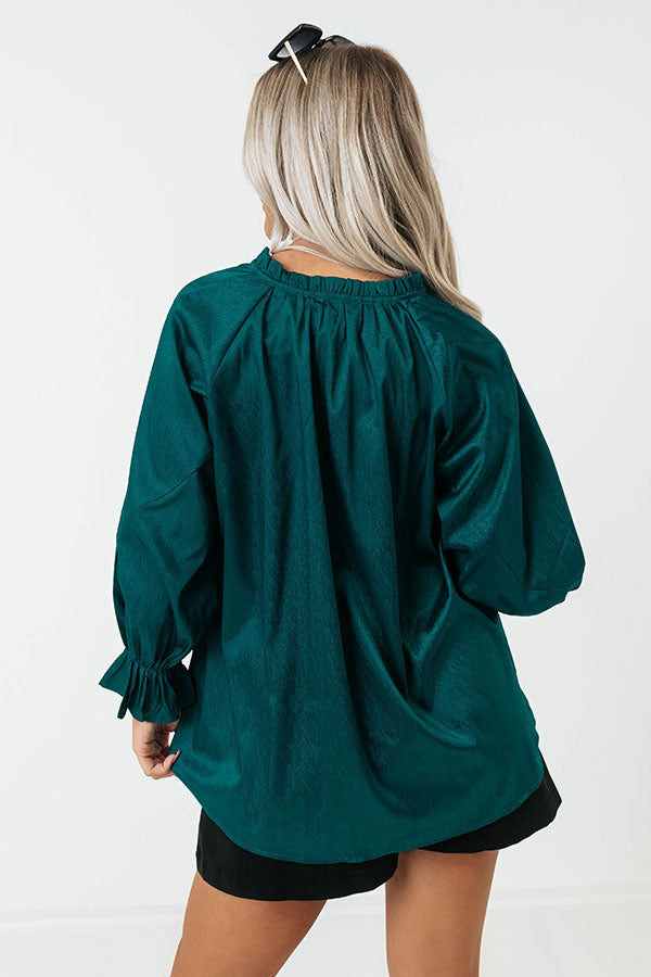 Really Dreamy Shift Top In Teal Image - 5