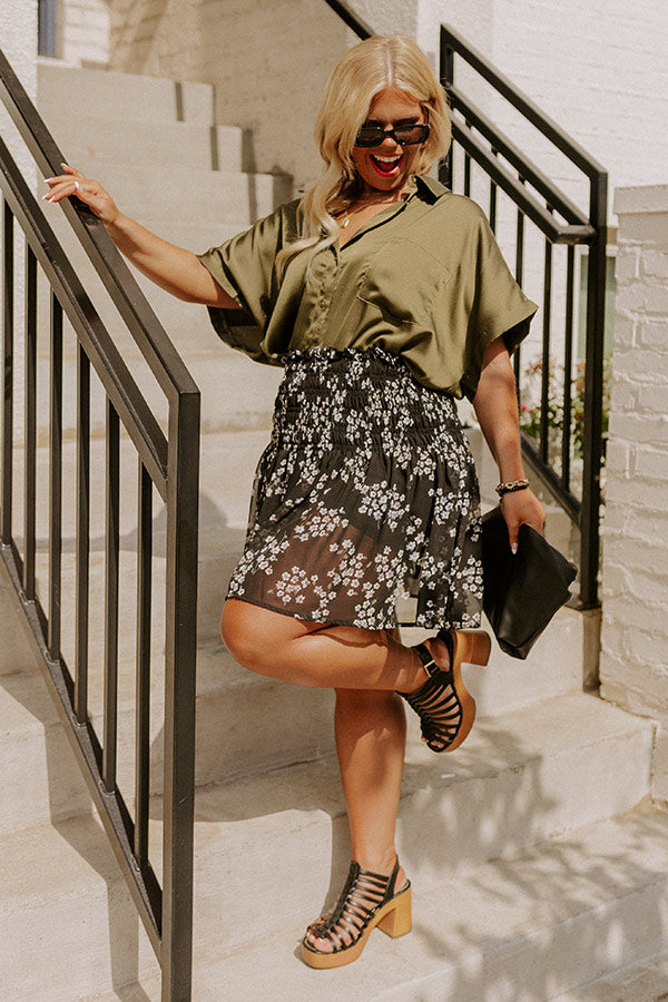 Everyday Excitement Floral Skort Curves Image - 2