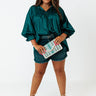 Really Dreamy Shift Top In Teal Curves Image - 1