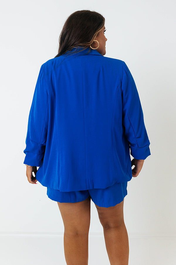 Ready To Remix Blazer In Royal Blue Curves Image - 5