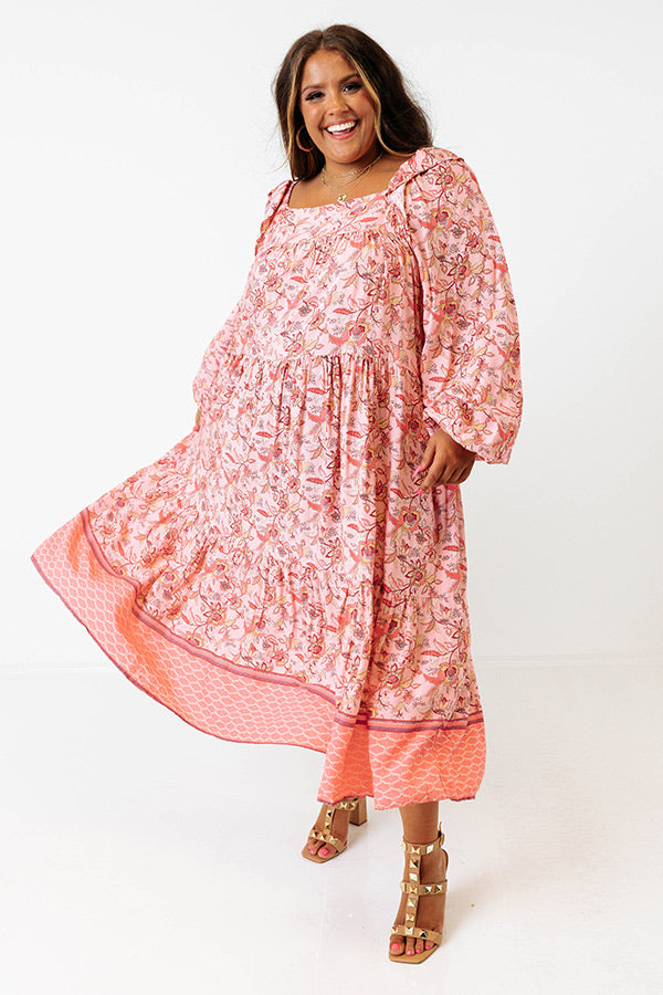 Island Twist Floral Midi Curves Image - 3