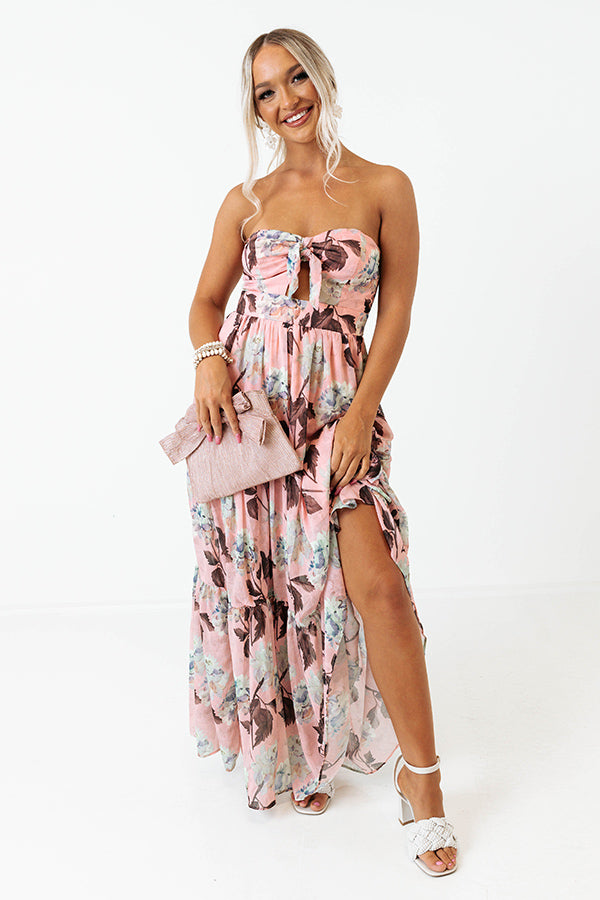 Hearing Music Floral Midi In Pink Image - 1