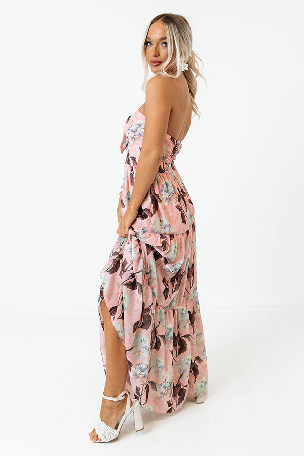 Hearing Music Floral Midi In Pink Image - 5