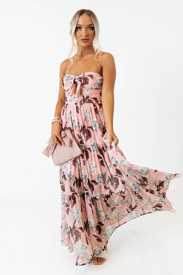 Hearing Music Floral Midi In Pink Image - 2