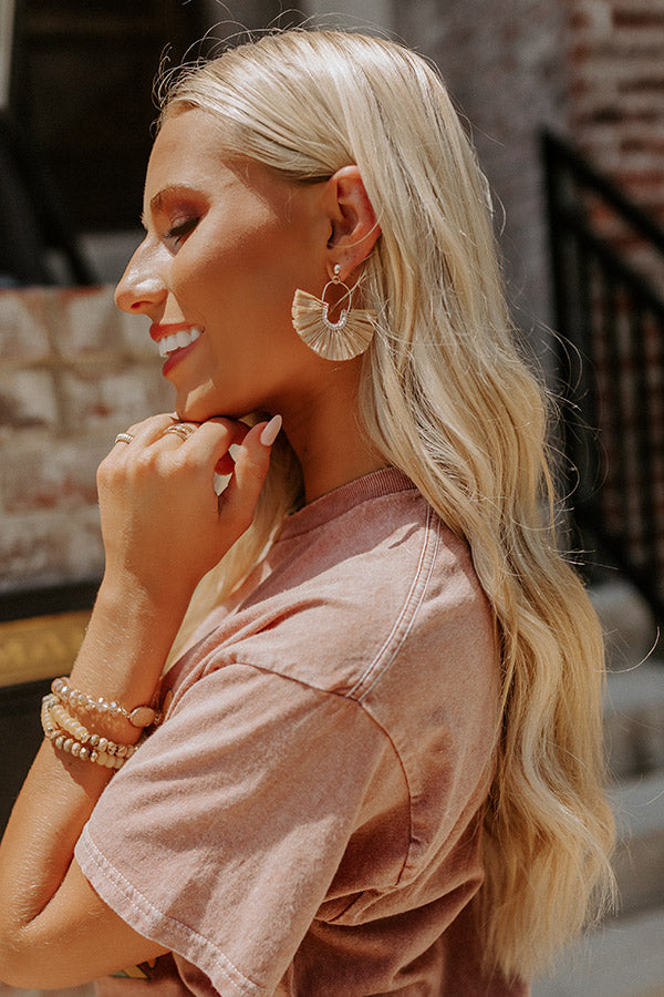 Made In The Shade Earrings In Tan Image - 1