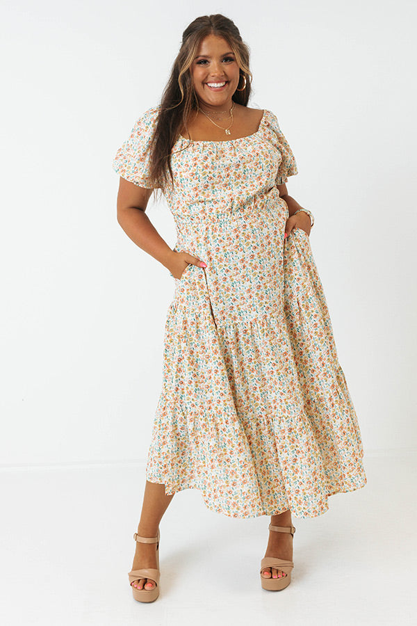Everyday Excitement Floral Midi Curves Image - 2