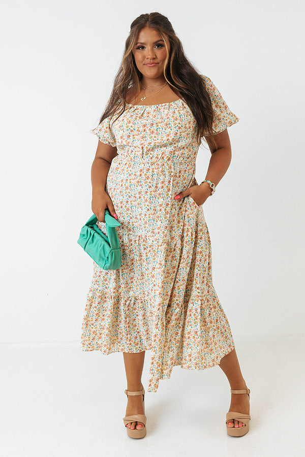 Everyday Excitement Floral Midi Curves Image - 1